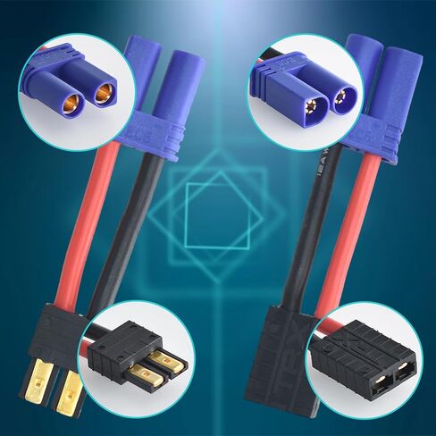 زوجان من محول موصل بطارية ليبو RC متوافق مع بطارية ليبو TRX/Traxxas، موصل محول شاحن بطارية RC ذكر أنثى EC5 in Kuwait