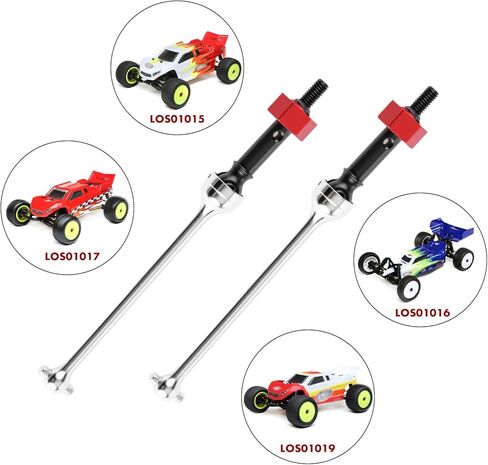 طقم عمود محرك GLOBACT RC CVD 20Crmo Steel لـ Losi 1/16 Mini-B 1/18 Mini-T RC أجزاء ترقية شاحنة عربات التي تجرها الدواب MIP20060 (أحمر) in Saudi Arabia