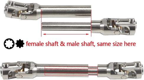 1/10 RC Drive Shaft,Stainless Steel Drive Shaft 5mm Universal Joint Driveshaft for 1/10 RC Rigs Crawler SCX10 Pro TRX4 High Trail TF2 VS4-10 CC02 (68.8-78mm) in Saudi Arabia
