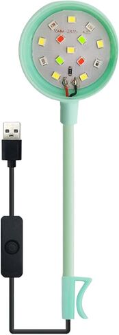 Lamps, Small Aquarium Fish Tank Led Light with USB Interface Clip On for Plant Aquarium, 9.00 * 6.00 * 4.00CM, Blue in Saudi Arabia