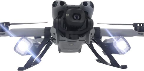 معدات الهبوط مع كشاف ضوئي مزدوج لـ DJI Mini 5 Pro، أرجل تمديد الارتفاع لرحلة ليلية مستقرة وهبوط آمن، التصوير الجوي يملأ الضوء in Kuwait