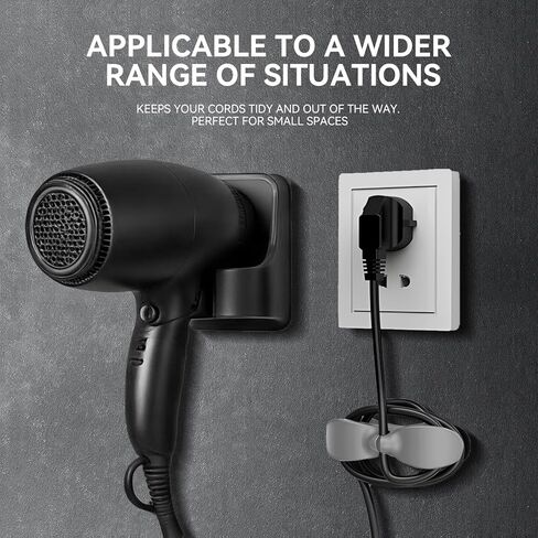 4 Pack Cord Organizer for Kitchen Appliances, Cord Holder stick on, Small Kitchen Cord keeper, Adhesive Cord Winder for Pressure Cooker, Mixer, Blender, Toaster, Air Fryer, Grey in Saudi Arabia