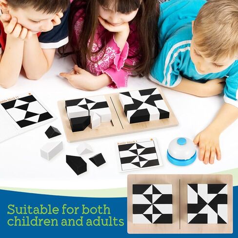 Vaguelly Hidden Building Puzzle Block Toy,Brain Teaser Puzzle Logic Toys for Kids,STEM Montessori Early Educational Toys,40 Challenges Cards,Christmas Stocking Stuffer for Boys Girls in Saudi Arabia