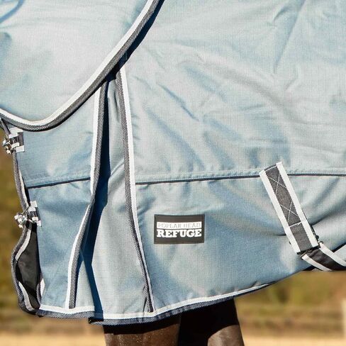 Jeffers Poplar Head Refuge 1200 Denier Turnout Blanket, Hamilton Blue, 75" – Waterproof & Breathable Horse Blanket, 240g Insulation, Adjustable Fit for Comfort & Safe Use, Durable Design in Kuwait