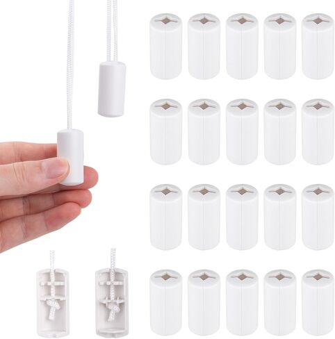 20Pcs Breakaway Cord Condensers Blind Cord Holder Anti Strangulation Design Window Pull Knobs Compatible with All Horizontal Blinds in Saudi Arabia