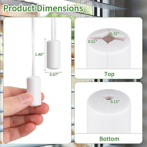 20Pcs Breakaway Cord Condensers Blind Cord Holder Anti Strangulation Design Window Pull Knobs Compatible with All Horizontal Blinds in Saudi Arabia