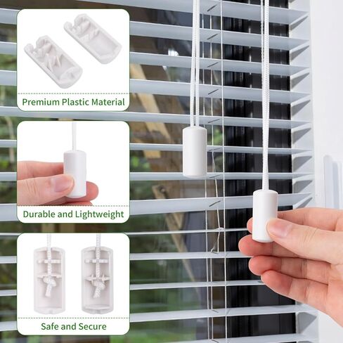 20Pcs Breakaway Cord Condensers Blind Cord Holder Anti Strangulation Design Window Pull Knobs Compatible with All Horizontal Blinds in Saudi Arabia