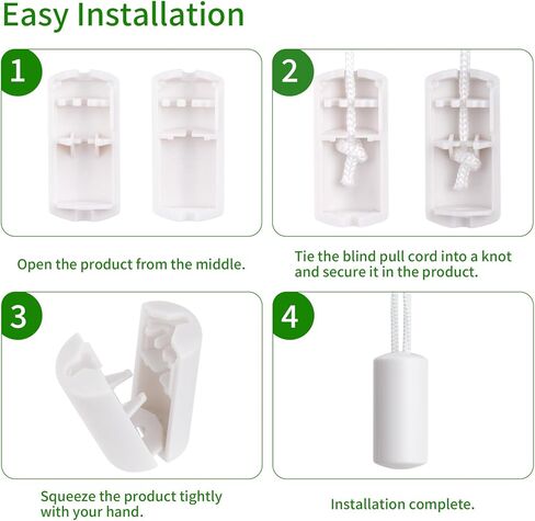 20Pcs Breakaway Cord Condensers Blind Cord Holder Anti Strangulation Design Window Pull Knobs Compatible with All Horizontal Blinds in Saudi Arabia