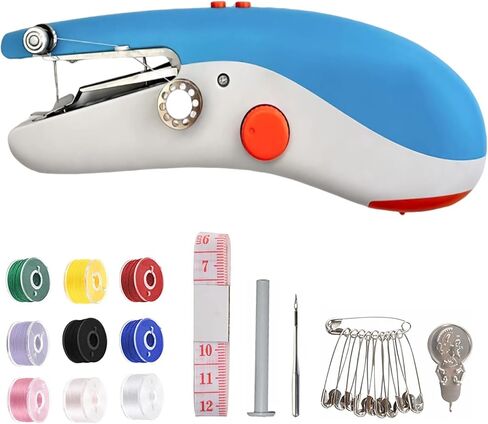 ماكينة خياطة محمولة للخياطة السريعة، ماكينة خياطة صغيرة مع أدوات خياطة للمنزل والسفر in Kuwait