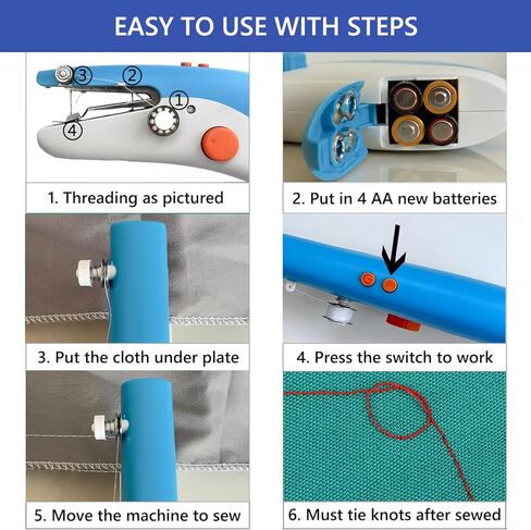 ماكينة خياطة محمولة للخياطة السريعة، ماكينة خياطة صغيرة مع أدوات خياطة للمنزل والسفر in Kuwait