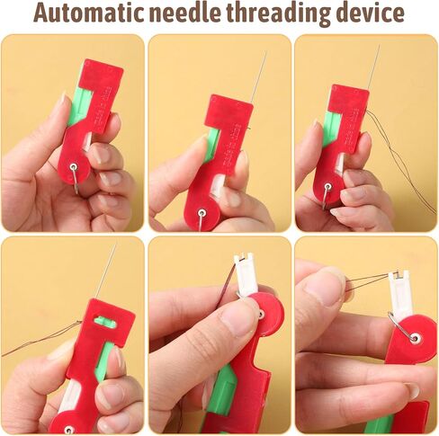 Gjinxi 20 Pcs Sewing Tool Kit, Fish Mouth Sewing Machine Needle Threaders Gourd and Thumb Shaped Simple Threader for Needle Work, Embroidery Floss, Hand Sewing, DIY Craft Project in Saudi Arabia
