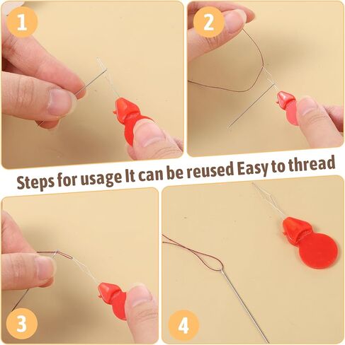 Gjinxi 20 Pcs Sewing Tool Kit, Fish Mouth Sewing Machine Needle Threaders Gourd and Thumb Shaped Simple Threader for Needle Work, Embroidery Floss, Hand Sewing, DIY Craft Project in Saudi Arabia