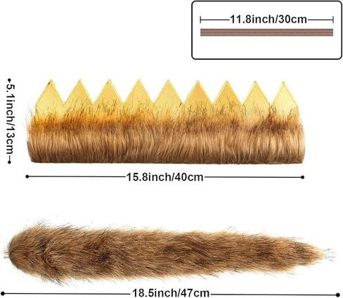 4 Pcs Wild One Crowns Tails Cake Smash Things King of the Jungle Headbands for Halloween Costume Party Supplies in Saudi Arabia