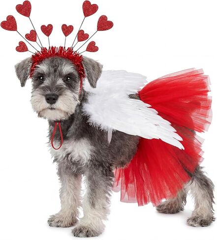 Valentine's Day Porch Goose Outfit Kissing Booth Headpiece Red Heart Goose Outfit Costume for 23'' Porch Geese Cement Statue Valentines Lawn Patio Yard Garden Outdoor Holiday Decor in Saudi Arabia