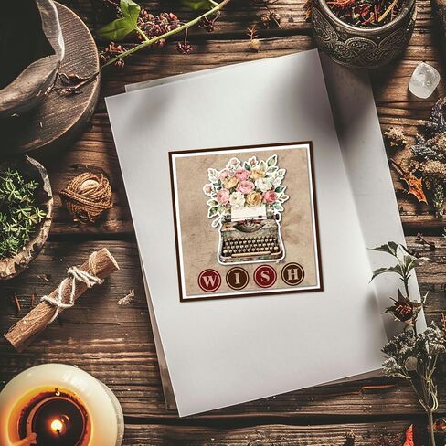 GLOBLELAND الآلة الكاتبة الرجعية تتشبث المطاط ختم 8.66 × 7 بوصة الرياضيات رسائل إيفا تتشبث جبل طوابع أرقام المطاط طوابع مجموعة لصنع بطاقة ألبوم الصور ديكور الديكور DIY سكرابوكينغ in Kuwait