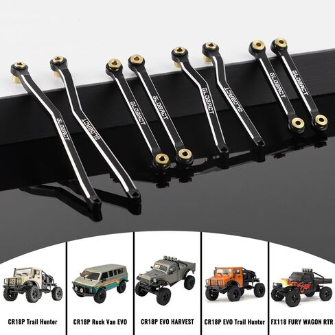 مجموعة وصلات هيكل من الألومنيوم من GLOBACT خلوص عالي لأجزاء ترقية 1/18 Furitek FX118 Hobby Plus CR18P in Saudi Arabia