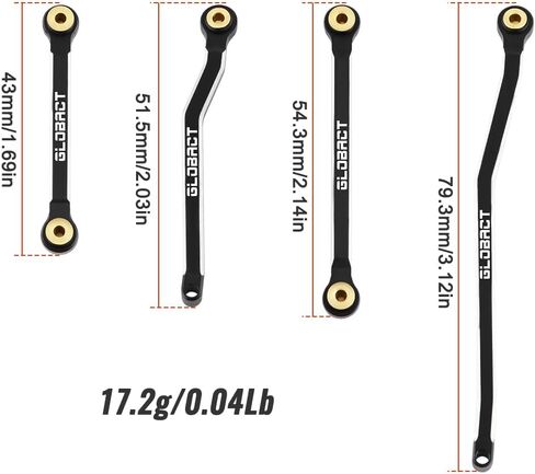 مجموعة وصلات هيكل من الألومنيوم من GLOBACT خلوص عالي لأجزاء ترقية 1/18 Furitek FX118 Hobby Plus CR18P in Saudi Arabia