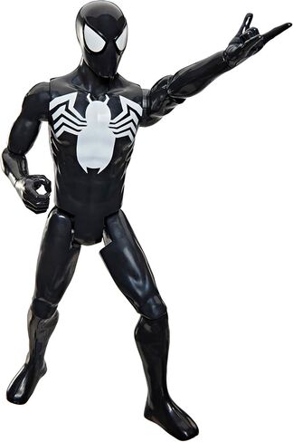 SPIDER-MAN Marvel Titan Series Black Suit Action Figure, 12-Inch-Scale (30 cm) Super Hero Toys for Kids Ages 4+ in Saudi Arabia