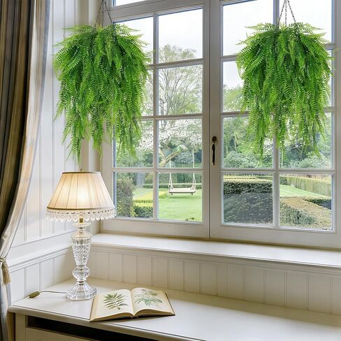 Artificial Succulents Hanging Plants-4 PCS Fake String of Pearls Greenery Plant Wall Decor Faux Hanging Nature Plants for House Living Room Bathroom Bedroom Shelf Balcony Garden Indoor Outdoor（27.5"） in Saudi Arabia