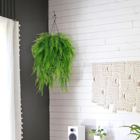 Artificial Succulents Hanging Plants-4 PCS Fake String of Pearls Greenery Plant Wall Decor Faux Hanging Nature Plants for House Living Room Bathroom Bedroom Shelf Balcony Garden Indoor Outdoor（27.5"） in Saudi Arabia