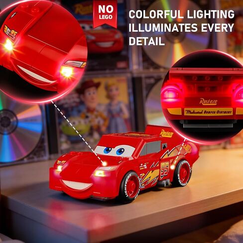 BRIKSMAX 2.0 Light Kit Compatible with Lego Disney Lightning McQueen 77255 Building Sets- Original LED Lighting Kits (Accessories Only),Cable-Hiding Tech for Display, Gifts & Collectors in Saudi Arabia