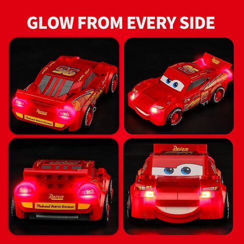 BRIKSMAX 2.0 Light Kit Compatible with Lego Disney Lightning McQueen 77255 Building Sets- Original LED Lighting Kits (Accessories Only),Cable-Hiding Tech for Display, Gifts & Collectors in Saudi Arabia