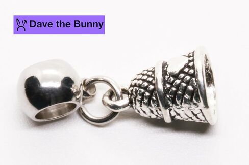 Dave The Bunny Thimble Charm لمستلزمات الخياطة - إكسسوارات خياطة أنيقة ومنتجات خياطة فريدة من نوعها هدية للمتحمسين - هدية رائعة للحرف اليدوية والخياطة لهواة الجمع in Saudi Arabia