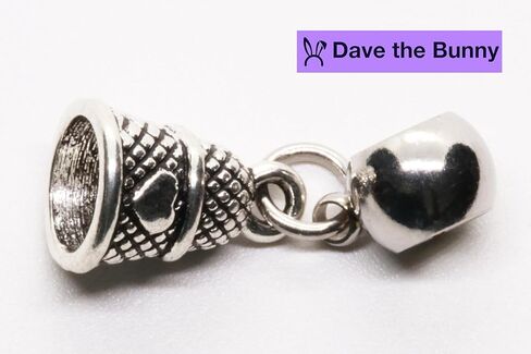 Dave The Bunny Thimble Charm لمستلزمات الخياطة - إكسسوارات خياطة أنيقة ومنتجات خياطة فريدة من نوعها هدية للمتحمسين - هدية رائعة للحرف اليدوية والخياطة لهواة الجمع in Saudi Arabia