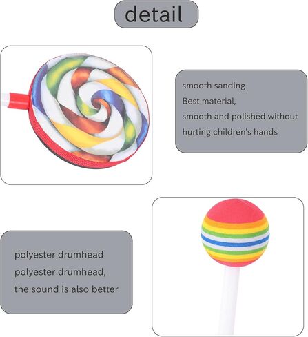 Kids Percussion Lollipop Drum, 6inch, 142854 in Saudi Arabia