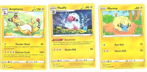 Ampharos 056/203 - Evolving Skies - نادر - مجموعة بطاقات Pokemon Evolution 3 - Mareep Flaaffy in Saudi Arabia