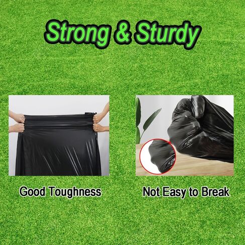 100 كيس براز للكلاب بحجم 23.6 × 21.6 بوصة لسلة قمامة براز الكلاب بسعة 20 لتر، باللون الأسود in Kuwait