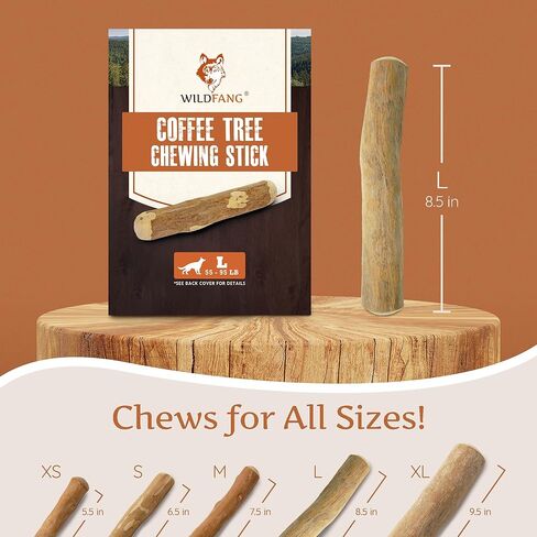 Wildfang® Coffee Wood Dog Chew, Large - Tough Chew Toys for Aggressive Chewers, Dog Teething Toys for Puppies, Training for Chewing Muscles, Coffee Tree Sticks for Large Dogs (55-99 lbs) in Saudi Arabia
