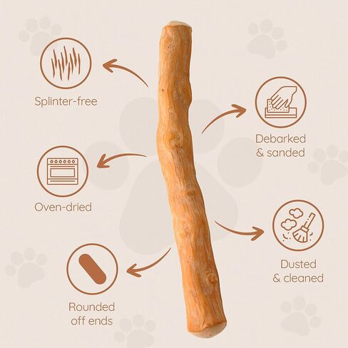 Wildfang® Coffee Wood Dog Chew, Large - Tough Chew Toys for Aggressive Chewers, Dog Teething Toys for Puppies, Training for Chewing Muscles, Coffee Tree Sticks for Large Dogs (55-99 lbs) in Saudi Arabia