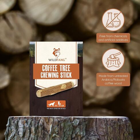 Wildfang® Coffee Wood Dog Chew, Large - Tough Chew Toys for Aggressive Chewers, Dog Teething Toys for Puppies, Training for Chewing Muscles, Coffee Tree Sticks for Large Dogs (55-99 lbs) in Saudi Arabia