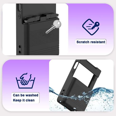 Silicone Case for Trimui Brick Retro Handheld Game Console, Soft Skin Cover for Trimui Brick Accessories, Anti-Scratch Washable TrimuiBrick with Lanyard (Black) in Saudi Arabia