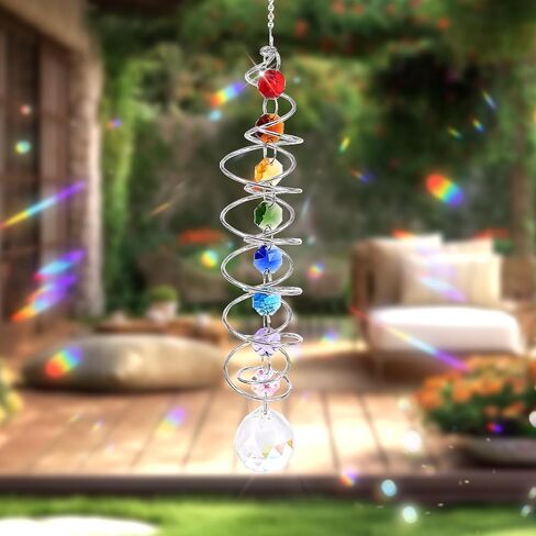 1 قطعة ثلاثية الأبعاد ذيل حلزوني الرياح الدورية suncatcher ، كرة كريستال ، الطاقة الأبدية قوس قزح صنع ديكور معلق ، صائد الشمس in Saudi Arabia