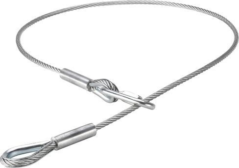 Kupo Safety Wire Heavy-Duty Steel Cable for Lighting and Rigging, 3.4ft Length with Locking D-Ring and 5mm Diameter for Securing High-Load Fixtures and Overhead Equipment (KG061112) in Kuwait