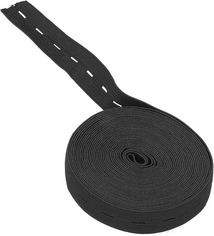 Buttonhole Elastic Band, Portable Multipurpose Rubber Band for Fixing, with 5m Length, for Home Office Use Clothing Accessories (White) in Saudi Arabia