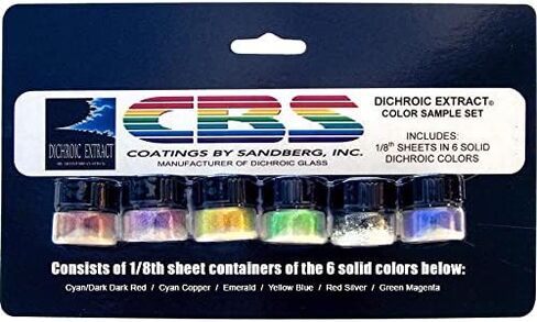Cbs Dichroic Extract 6 Piece Solid Colors Sample Set in Saudi Arabia