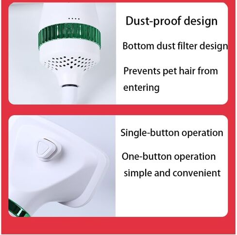 مجفف شعر الحيوانات الأليفة، منفاخ مريح للكلاب 2 في 1، مجفف شعر للعناية بالحيوانات الأليفة بقدرة 300 وات مع فرشاة مدببة، درجة حرارة قابلة للتعديل للقطط والكلاب الصغيرة والمتوسطة in Kuwait