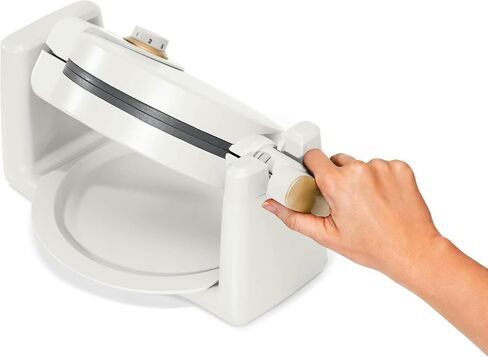 Rotating Belgian Waffle Maker, Black, by Drew Barrymore Flower, Makes 1-Inch Thick Waffles, Stainless Steel (White Icing) in Saudi Arabia