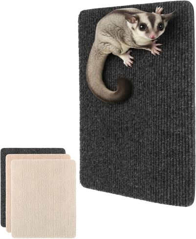 ملحقات قفص Sugar Glider، 3 قطع من سجادات التسلق Sugar Glider مقاس 9 × 7 بوصة ذاتية اللصق ألعاب الطائرات الشراعية السكرية لشحذ المخالب، وسادات خدش الحيوانات الأليفة الصغيرة ألعاب التسلق للجدار أو الأثاث in Kuwait