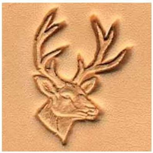 White Tail Deer 3D Leather Stamp (Right Facing) – 1-3/8" x 1-1/16" (35mm x 27mm) Tool for Leathercraft, DIY Projects & Custom Designs – Springfield Leather Company in Saudi Arabia