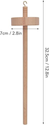 Wooden Drop Spindle, Yarn Spinner Top Whorl Spinning Wheel, Hand Carved Beechwood Drop Spindle Top Whorl Yarn Spinner Wheel for Sewing Projects in Saudi Arabia