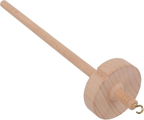 Wooden Drop Spindle, Yarn Spinner Top Whorl Spinning Wheel, Hand Carved Beechwood Drop Spindle Top Whorl Yarn Spinner Wheel for Sewing Projects in Saudi Arabia