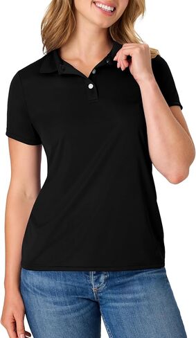 Hanes Sport Women's Polo Shirt, Women’s Cool DRI Moisture-Wicking Performance Polo Shirt, Women’s Jersey Knit Polo Shirt in Kuwait