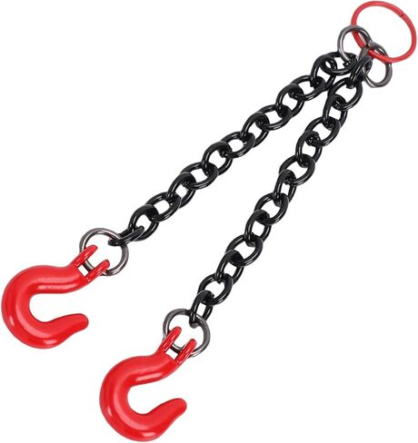 Metal Tow Chain for RC Crawler Cars, Durable Decorative Part for Offroad Model, Easy Installation Beginners, Wide Compatibility, Made of Metal (Double Hook) in Saudi Arabia