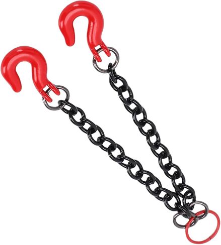 Metal Tow Chain for RC Crawler Cars, Durable Decorative Part for Offroad Model, Easy Installation Beginners, Wide Compatibility, Made of Metal (Double Hook) in Saudi Arabia