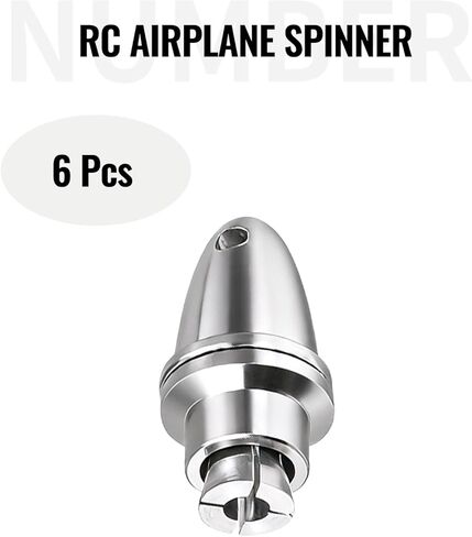 6 Pack RC Propeller Adapter, 4mm Motor Shaft Aperture to 6mm Output Axle, Aluminum Bullet Spinner Prop Saver for RC Airplane Brushless Motors DIY Parts in Saudi Arabia