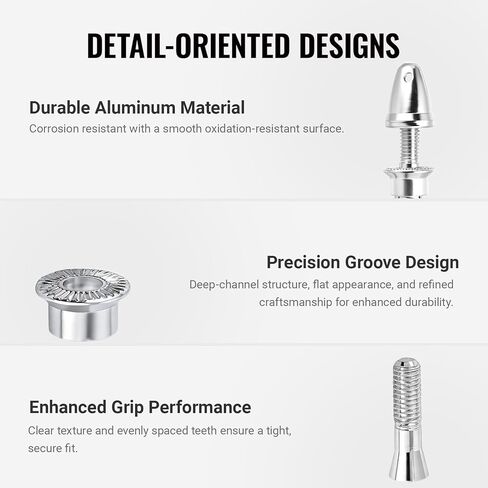 6 Pack RC Propeller Adapter, 4mm Motor Shaft Aperture to 6mm Output Axle, Aluminum Bullet Spinner Prop Saver for RC Airplane Brushless Motors DIY Parts in Saudi Arabia